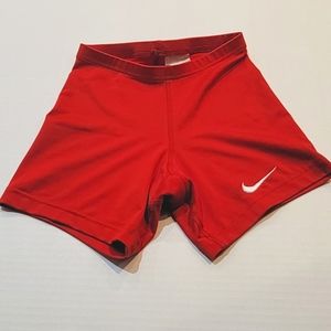 Youth Nike DRI-FIT Red Spandex Shorts, Size XS